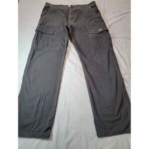 Wrangler Men’s Relaxed Fit Cargo Pants 36x32 Charcoal Gray Stretch Cotton